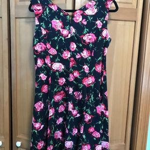 Talbots Black and rose print Size 12 (Petite)